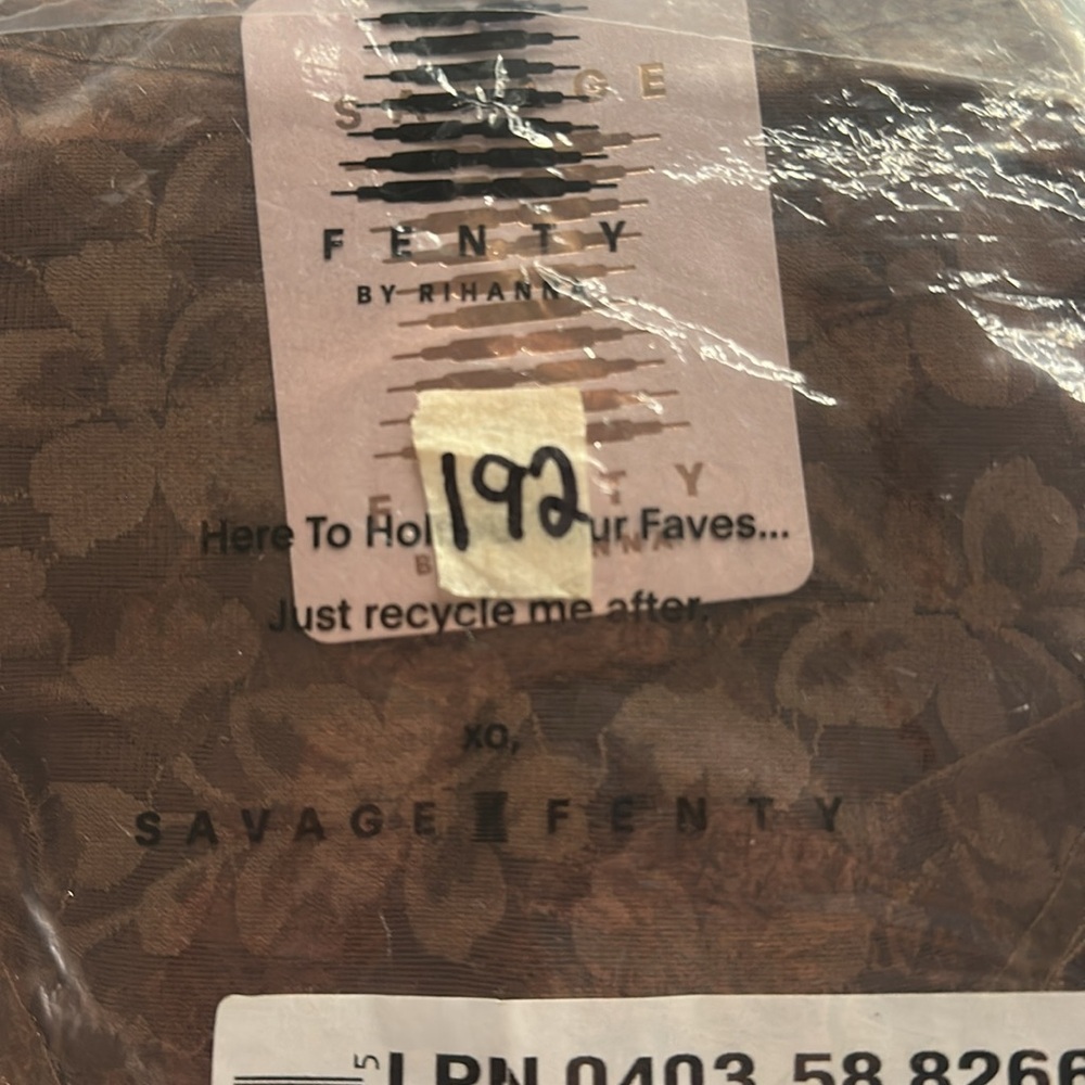 NWT,Savage X Fenty,Poppy Lace Panty,Lace Panty,Brown,Grey Floral,XL,192 Set Of 2 - Picture 8 of 8